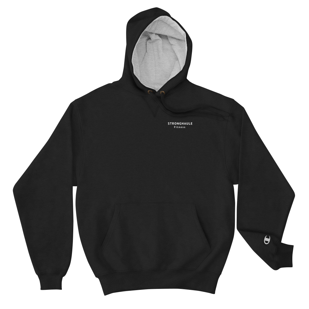 Champions x StrongHaule Basic Logo Design Hoodie (Charcoal Black)