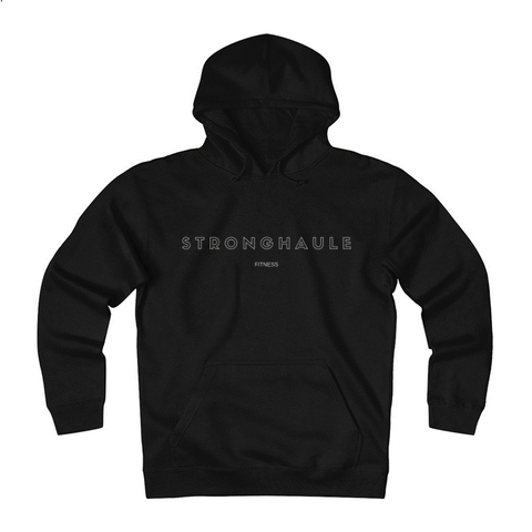 Bold Logo Design StrongHaule Hoodie (Charcoal Black)