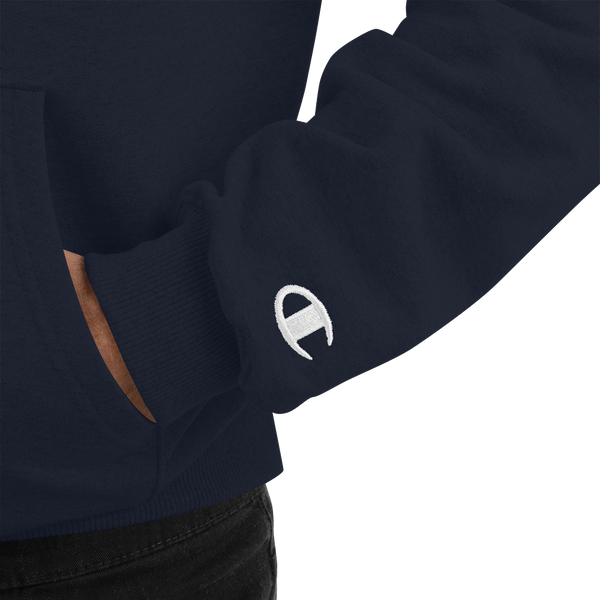 Champions x StrongHaule Green "S" Design Hoodie (Bleu Gitane)