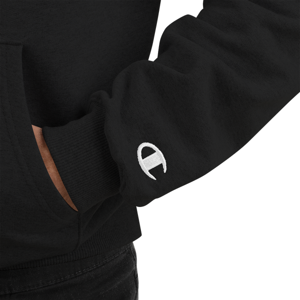 Champions x StrongHaule Green "S" Design Hoodie (Charcoal Black)