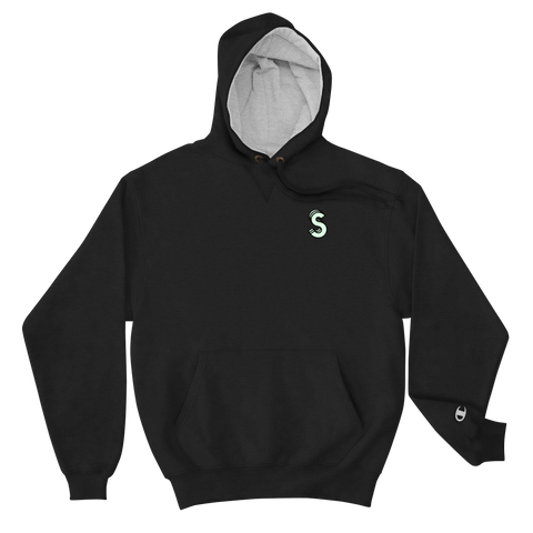 Champions x StrongHaule Green "S" Design Hoodie (Charcoal Black)