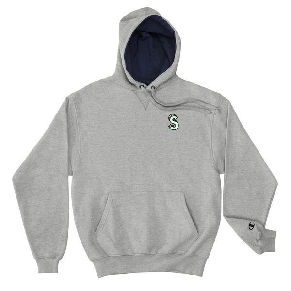 Champions x StrongHaule Green "S" Design Hoodie (Slate Grey)