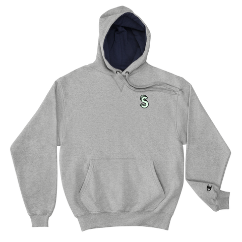 Champions x StrongHaule Green "S" Design Hoodie (Slate Grey)