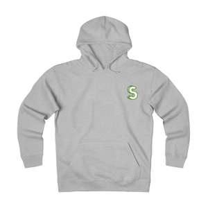 Green Outline "S" Design StrongHaule Hoodie (Slate Grey)