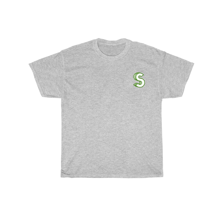 Green Outline "S" Design StrongHaule Shirt (Slate Grey)