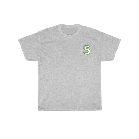 Green Outline "S" Design StrongHaule Shirt (Slate Grey)